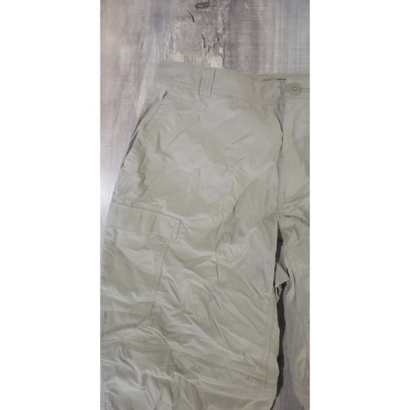 REI Co-Op Mens 38x32 Relaxed Beige Sahara Convertible Cargo Pants Ankle Zip - Picture 5 of 14